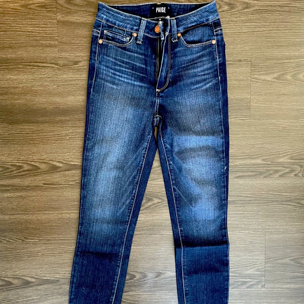 PAIGE Margot Crop High Rise Skinny Jeans (24)